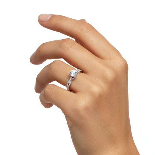 Glitz Glare Solitaire Ring