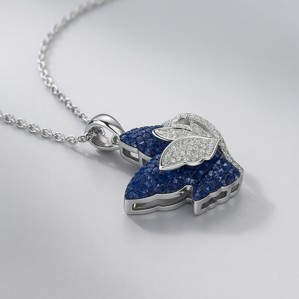 Sapphire Wings Chain Pendant