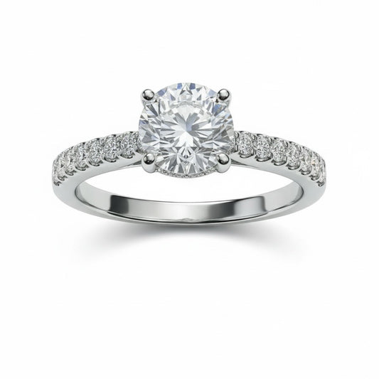 Glitz Sparkle Solitaire Ring