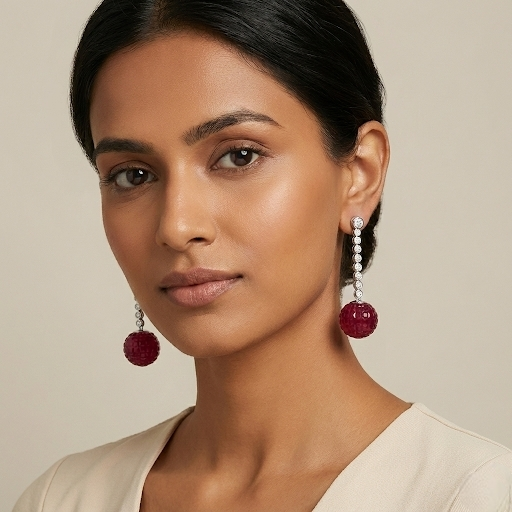 Cherry Sapphire Earrings