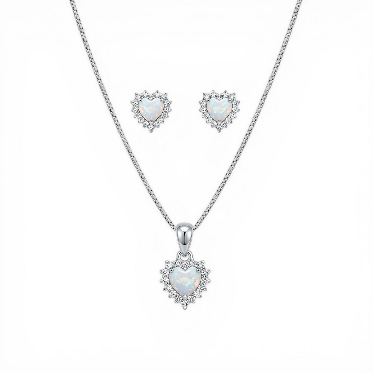 Pearl Heart Chain Set