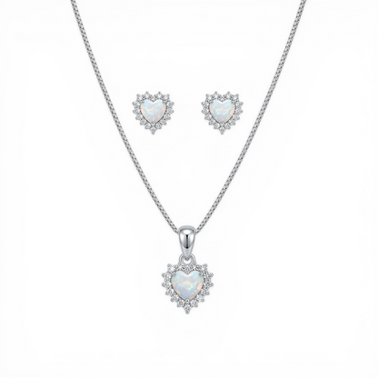 Pearl Heart Chain Set