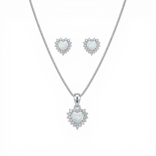 Pearl Heart Chain Set