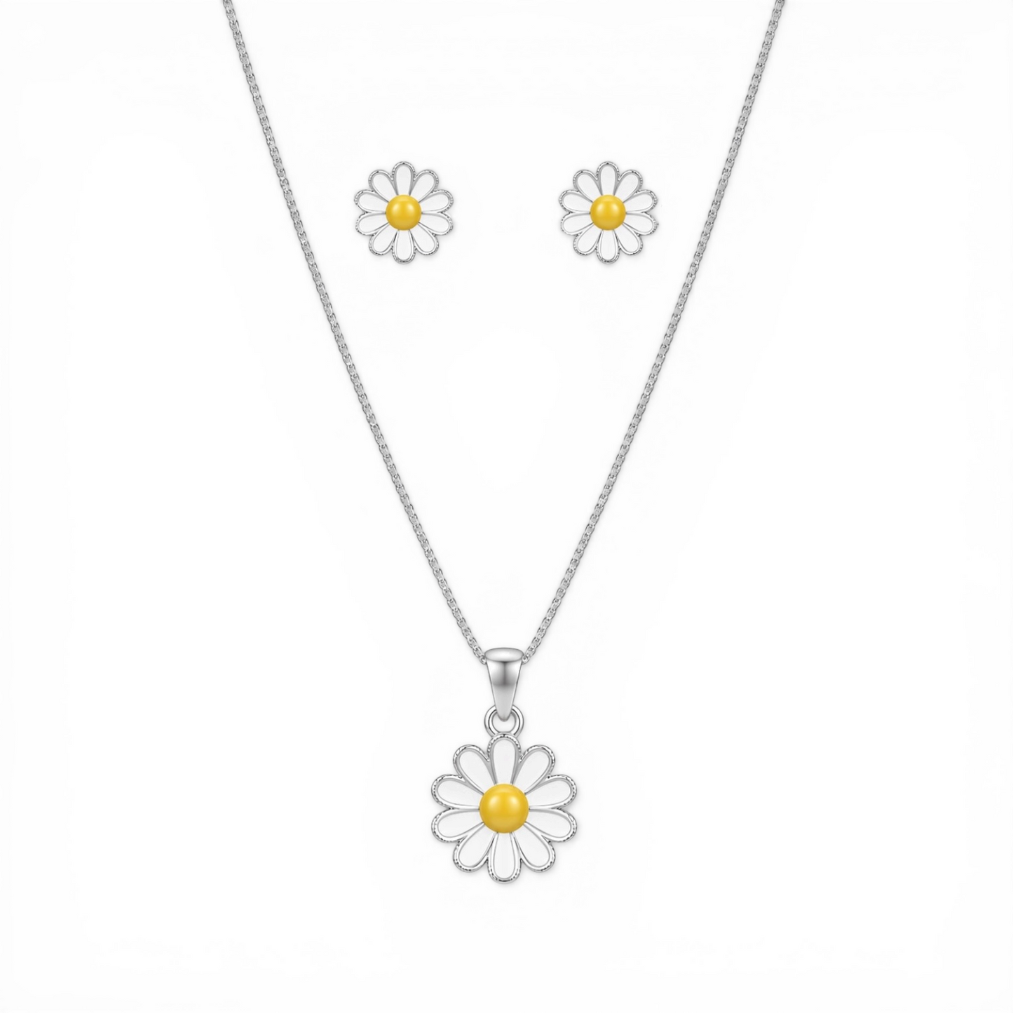 White Flower Chain Set