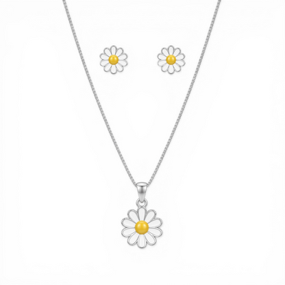 White Flower Chain Set