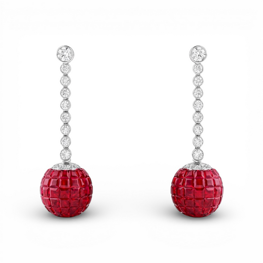 Cherry Sapphire Earrings