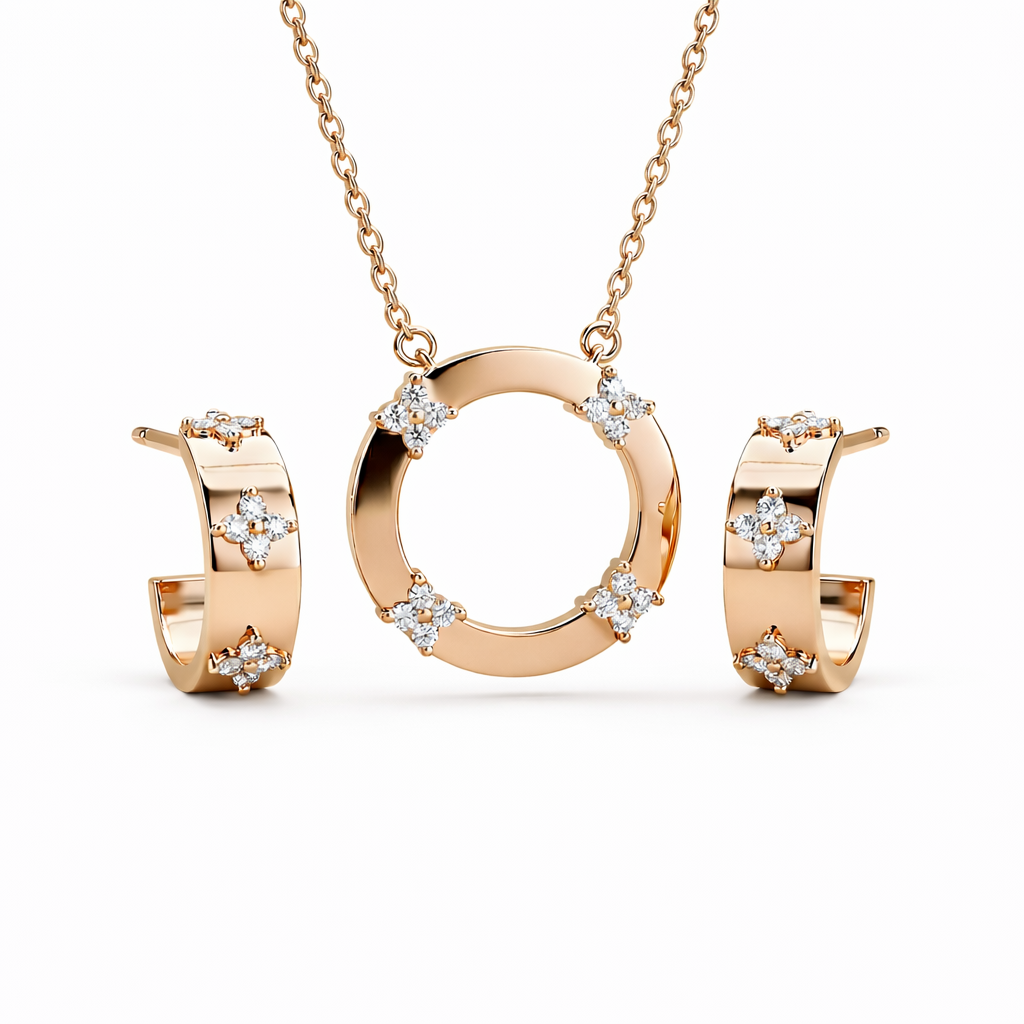 Rosé Bloom Chain Set