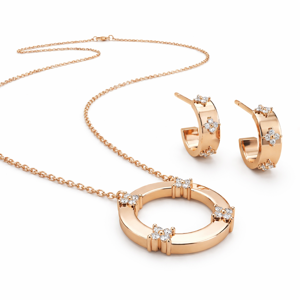 Rosé Bloom Chain Set