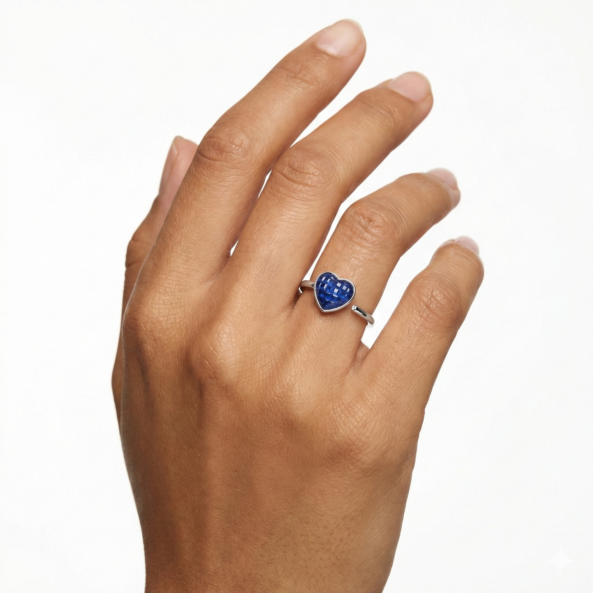Sapphire Heart Ring