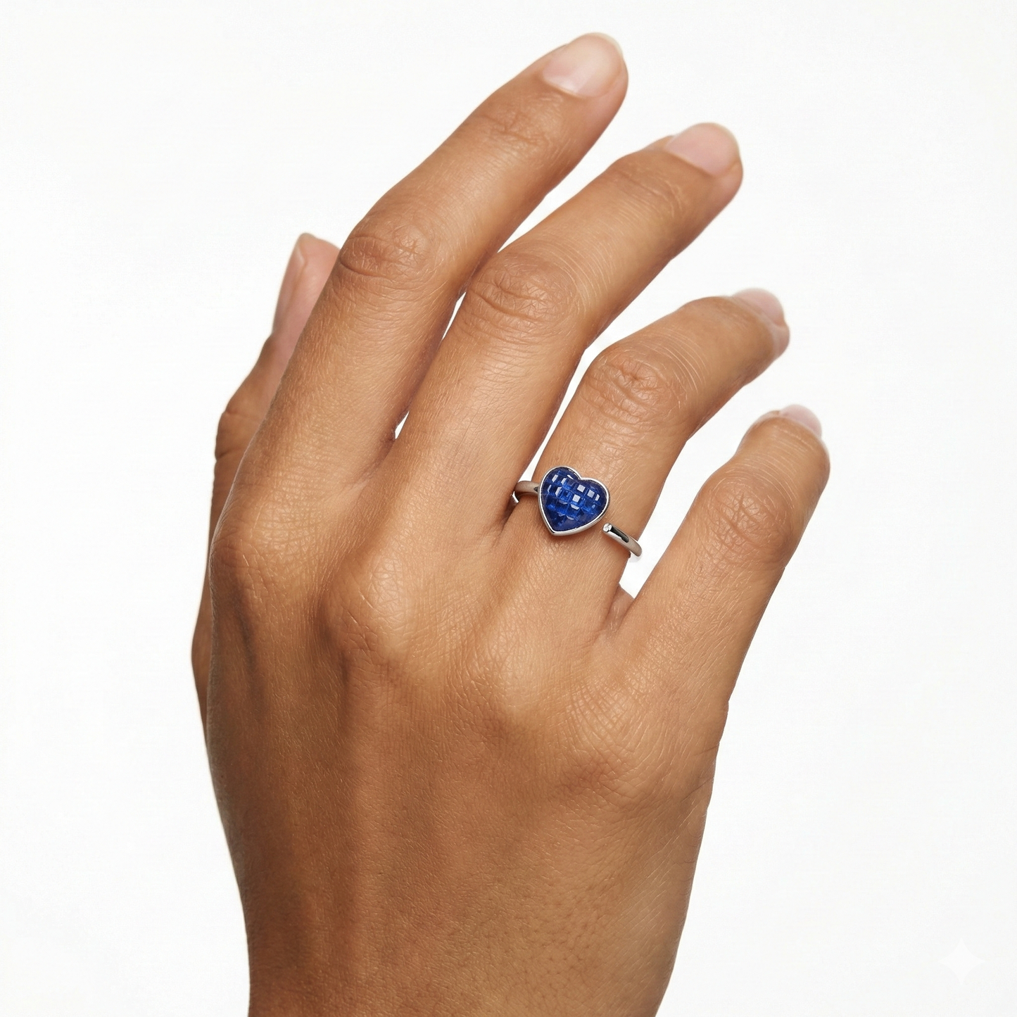 Sapphire Heart Ring