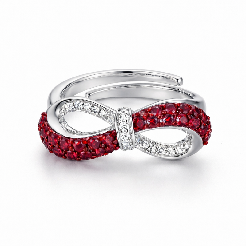 Crimson Infinity Ring