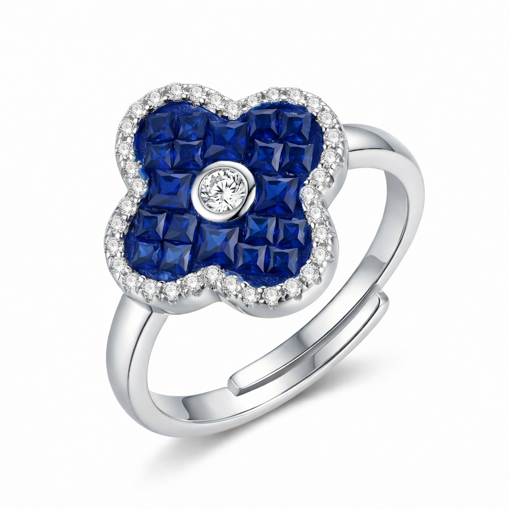 Sapphire Clover Ring