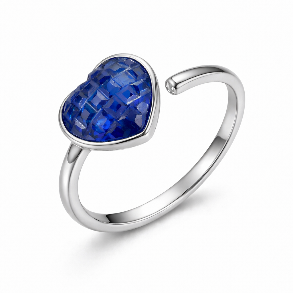 Sapphire Heart Ring